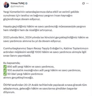 adalet bakani tunc bin hakim ve savci yardimcisi alimiyla ilgili sinav ilanini yayimladik 1peYrdxM.jpg